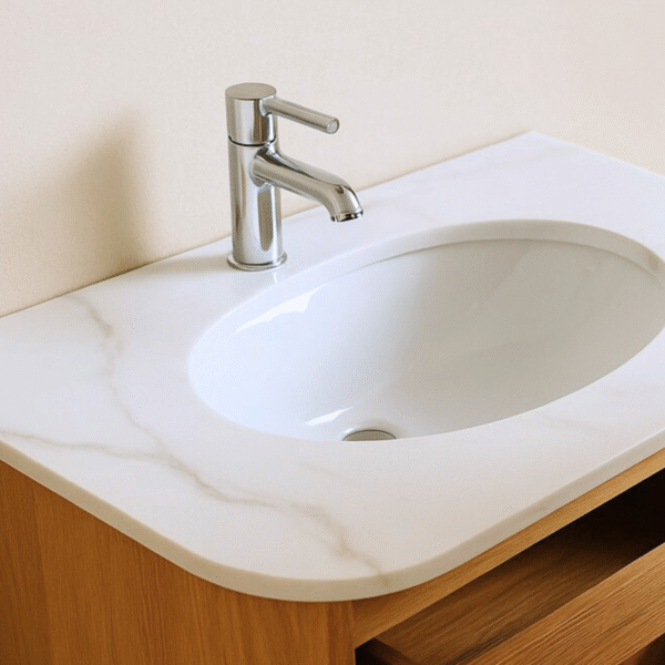 Palma 36" Wall Mount Bathroom Vanity with Sintered Stone Top and Single Sink - Image 4