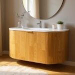36 floating bathroom vanity oak