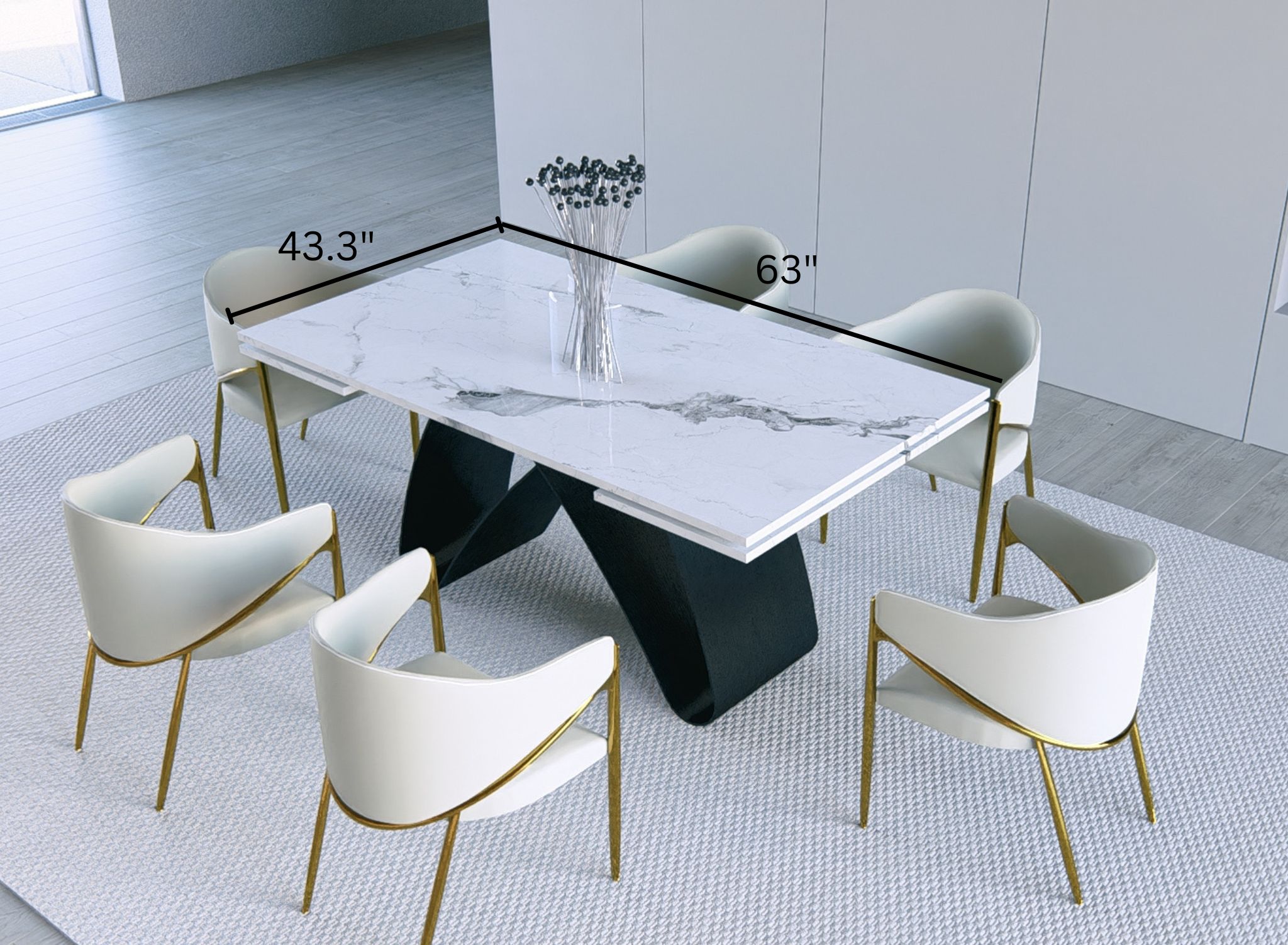 Extendable Sintered Stone Dining Table Essencia Boutique