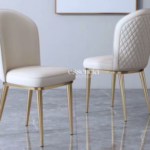 Masetosa white Italian faux leather luxury dining chair