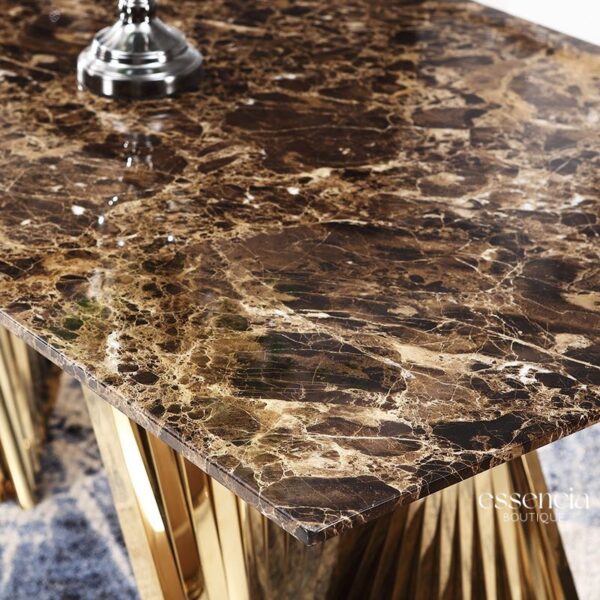 Florence 79" ultra-modern dining table with a sleek sintered stone top - Image 2