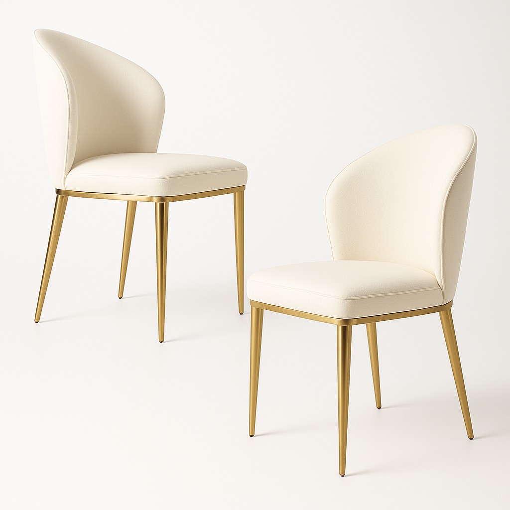 Maestosa Luxury Leather Dining Chair, Set of 2