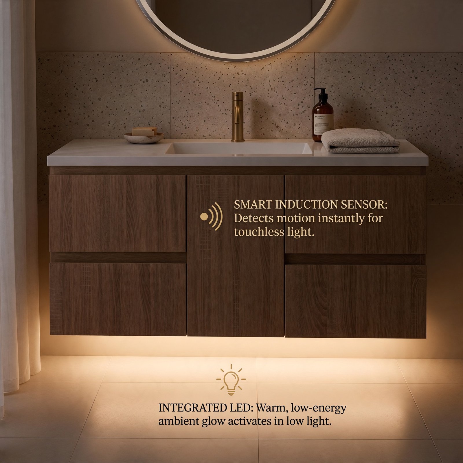 Silvana 48" Floating Bathroom Vanity (Natural Oak)