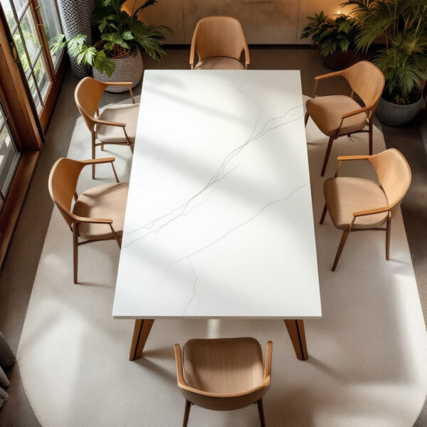 4x8ft Calacatta White Marbled Sintered Stone Slab - Image 4