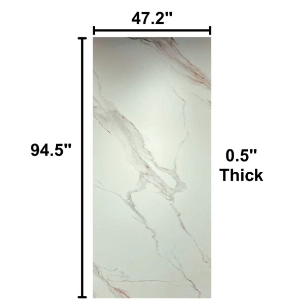 4x8ft Ferrera Marbled Sintered Stone Slab with Gold Veining - Image 2