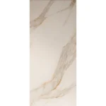 Sintered stone slab gold and white marbling veins