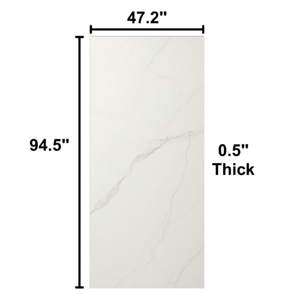 4x8ft Calacatta White Marbled Sintered Stone Slab - Image 2