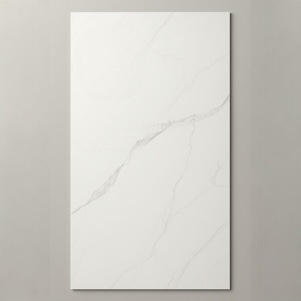4x8ft Calacatta White Marbled Sintered Stone Slab