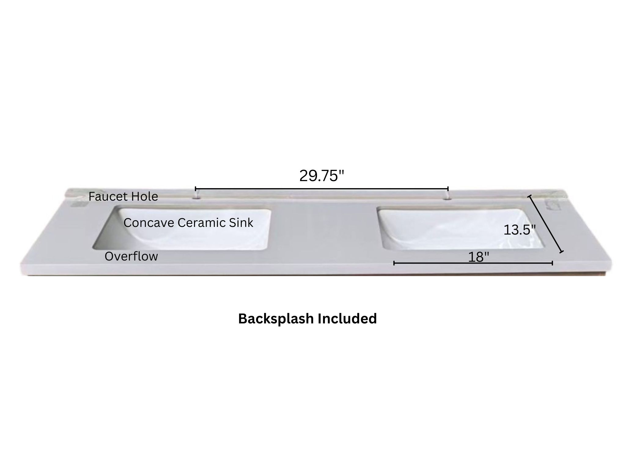 Lucia 60" Floating Bathroom Vanity with LED Light Sensor, Sintered Stone countertop, Double Ceramic Sink (Natural Oak) - Image 8